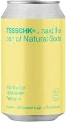 Tssschk Org Natural Soda 2: Pear & Elderflower Can 330ml (Pack of 24)