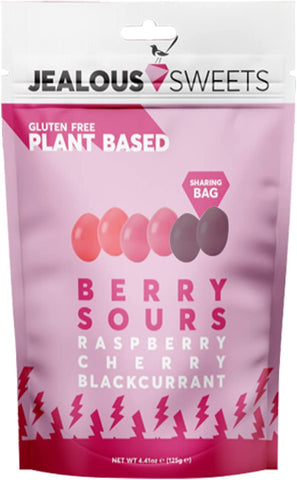 Jealous Sweets Berry Sours - Share Bag 125g (Pack of 7)