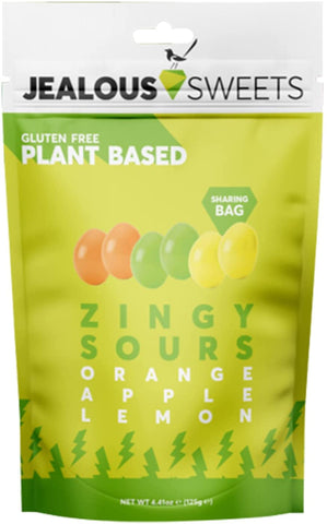 Jealous Sweets Zingy Sours - Share Bag 125g (Pack of 7)