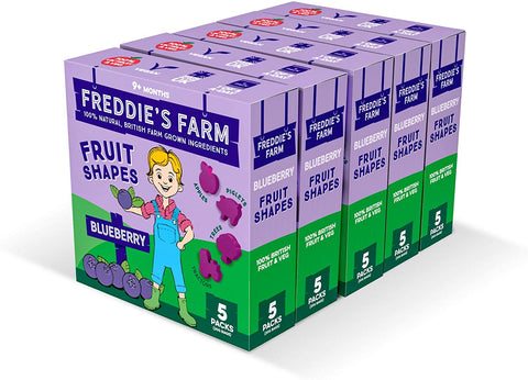 Freddie'S Farm Shapes 5x20g Multipack -Blueberry 100g (Pack of 5)