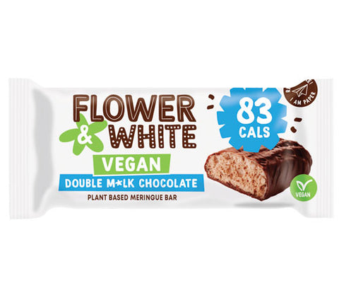 Flower & White Vegan Double M*lk Chocolate Meringue Bar 20g (Pack of 12)