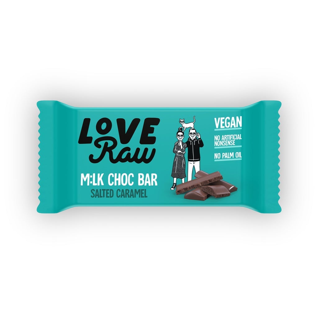 Loveraw M;lk Choc Bar Caramel Filled 30g (Pack of 20)