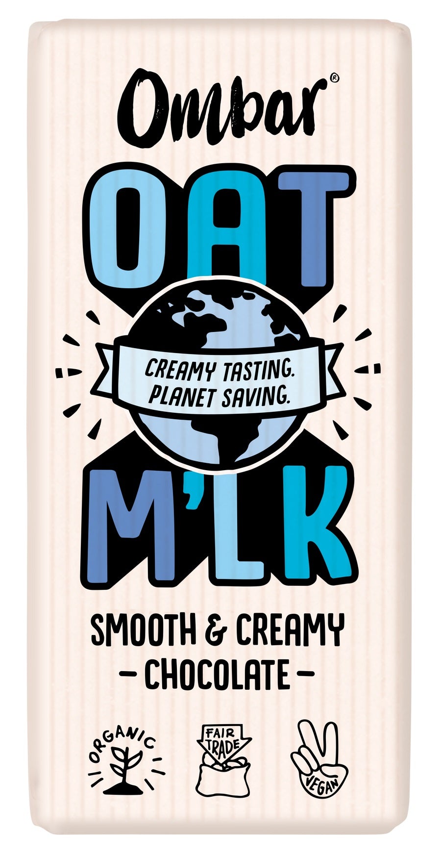 Ombar Ombar Oat M'lk Smooth & Creamy Chocolate Bar 70g (Pack of 10)