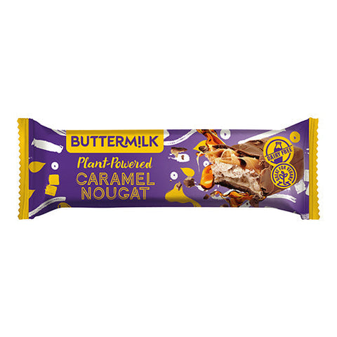 Buttermilk Td Plant Powered Caramel Nougat Snack Bar 50g (Pack of 24)