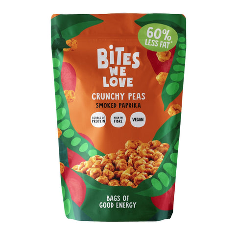 Bites We Love Crunchy Peas Smoked Paprika 100g (Pack of 6)