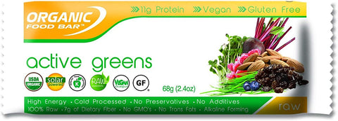 Organic Foodbars Organic Active Greens 68g (Pack of 12)