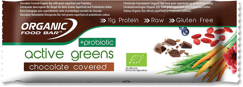 Organic Foodbars Organic Active Green Probiotics Box 68g (Pack of 12)