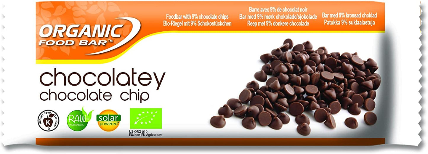 Organic Foodbars Organic Chocolatey Chocolate Chip 50g (Pack of 12)