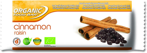 Organic Foodbars Organic Cinnamon Raisin 50g (Pack of 12)