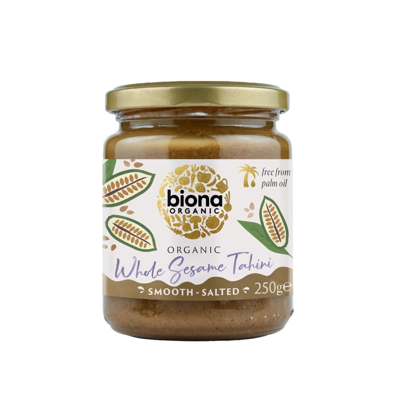 Biona Tahini Whole Sesame with salt Organic 250g (Pack of 6)