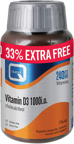 Quest Vitamin D3 1000iu 240 Tablets