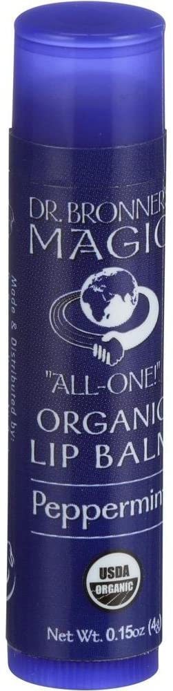 Dr Bronner's Organic Lip Balm Peppermint 4g (Pack of 12)