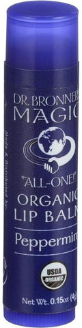 Dr Bronner's Organic Lip Balm Peppermint 4g (Pack of 12)
