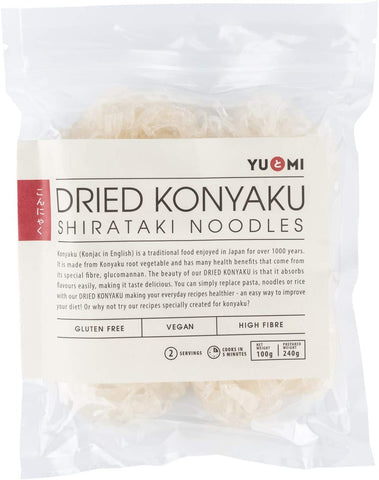 Yu&Mi Dried Konyaku Shirataki Noodles 100g (Pack of 8)