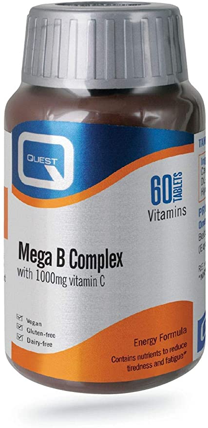 Quest Mega B Complex with 1000mg Vitamin C 60 Tablets
