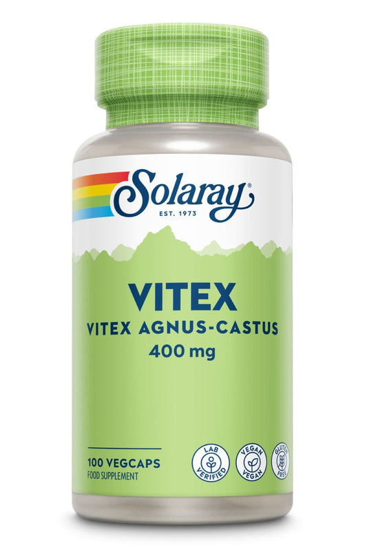 Solaray Vitex Agnus-Castus 400mg - Lab Verified - Vegan - Gluten Free 100 VegCaps
