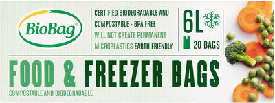 BioBag Compostable 6Ltr Food & Freezer Bags 20 Bags