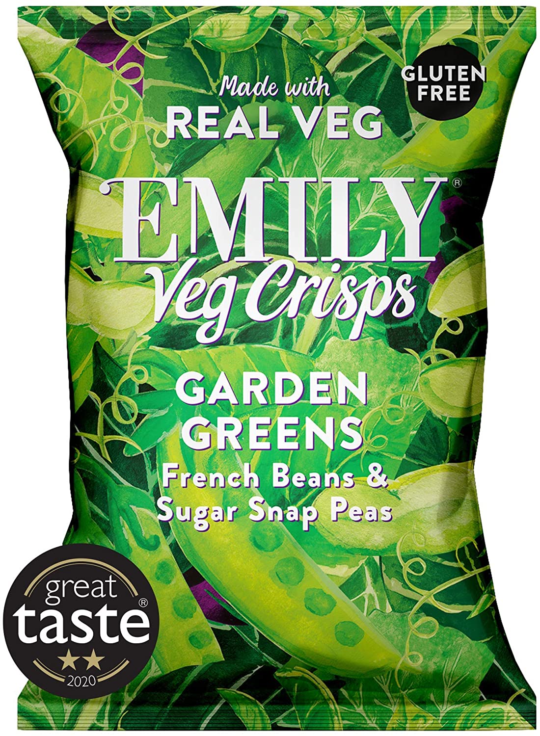 Emily Crisps Garden Greens 23g (Pack of 12)