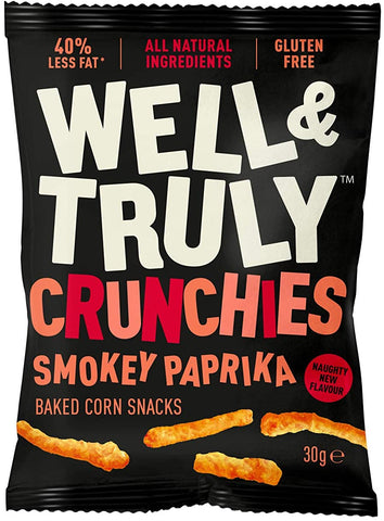 Well & Truly Crunchy Smokey Paprika 30g (Pack of 10)