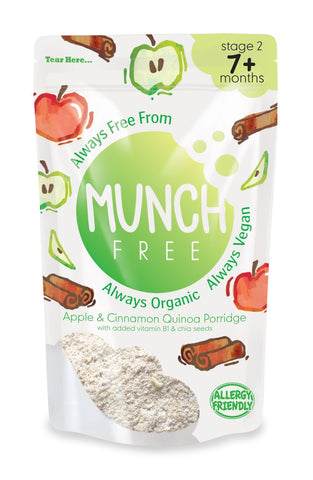 Munch Free Apple & Cinnamon Quinoa Porridge (160g x 5)