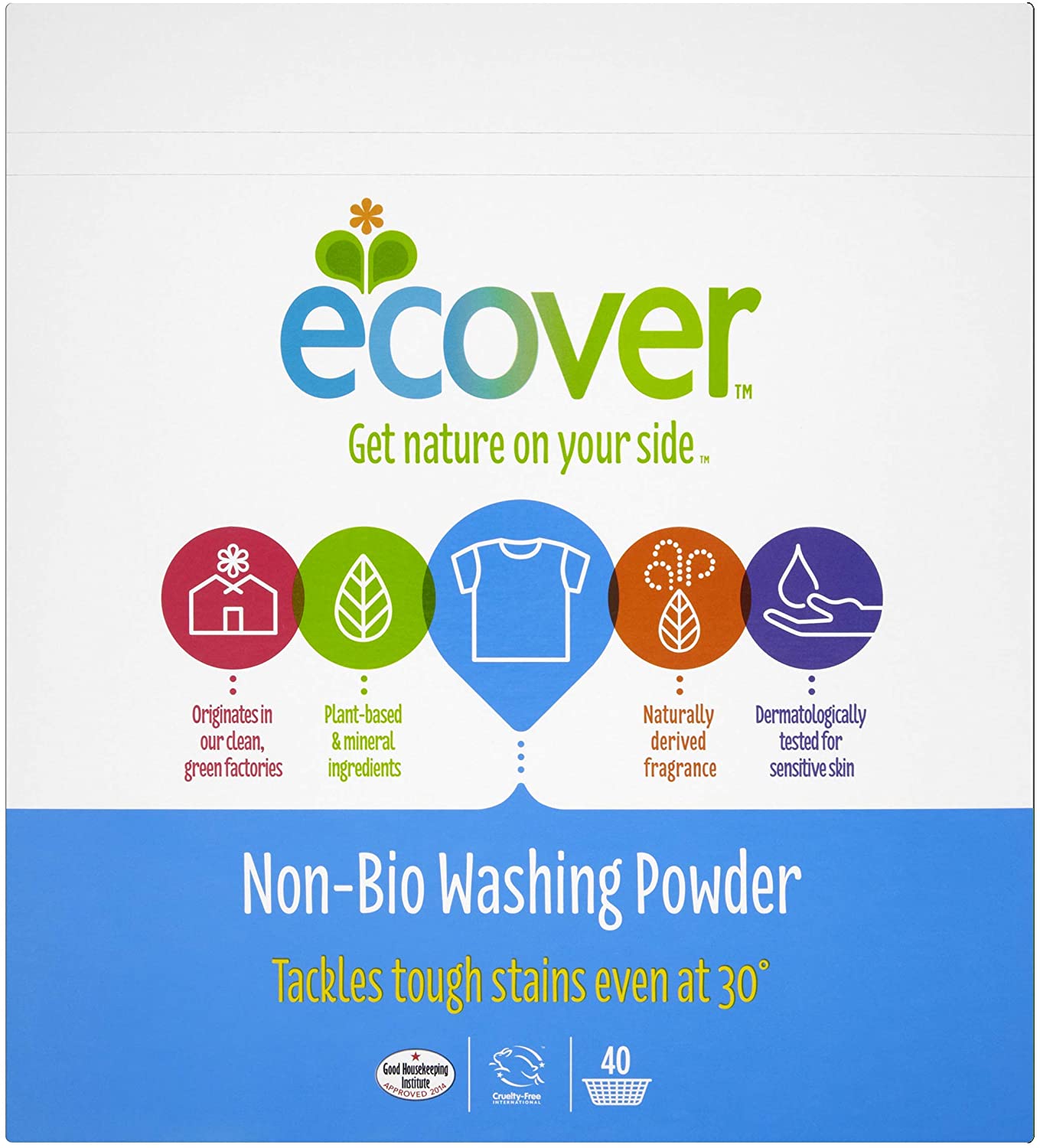 Ecover Washing powder - Non Bio 40 Wash 3kg