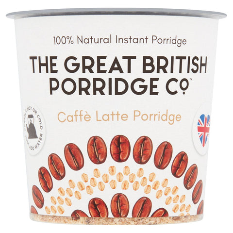 GB Porridge Caffe Latte Instant Porridge Pot 60g (Pack of 8)