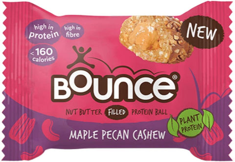 Bounce Filled Vegan Maple Cashew Protein Ball 35g (Pack of 12)