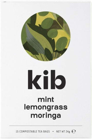 Kib Tea Mint Lemongrass & Moringa Tea 15 Bags (Pack of 4)