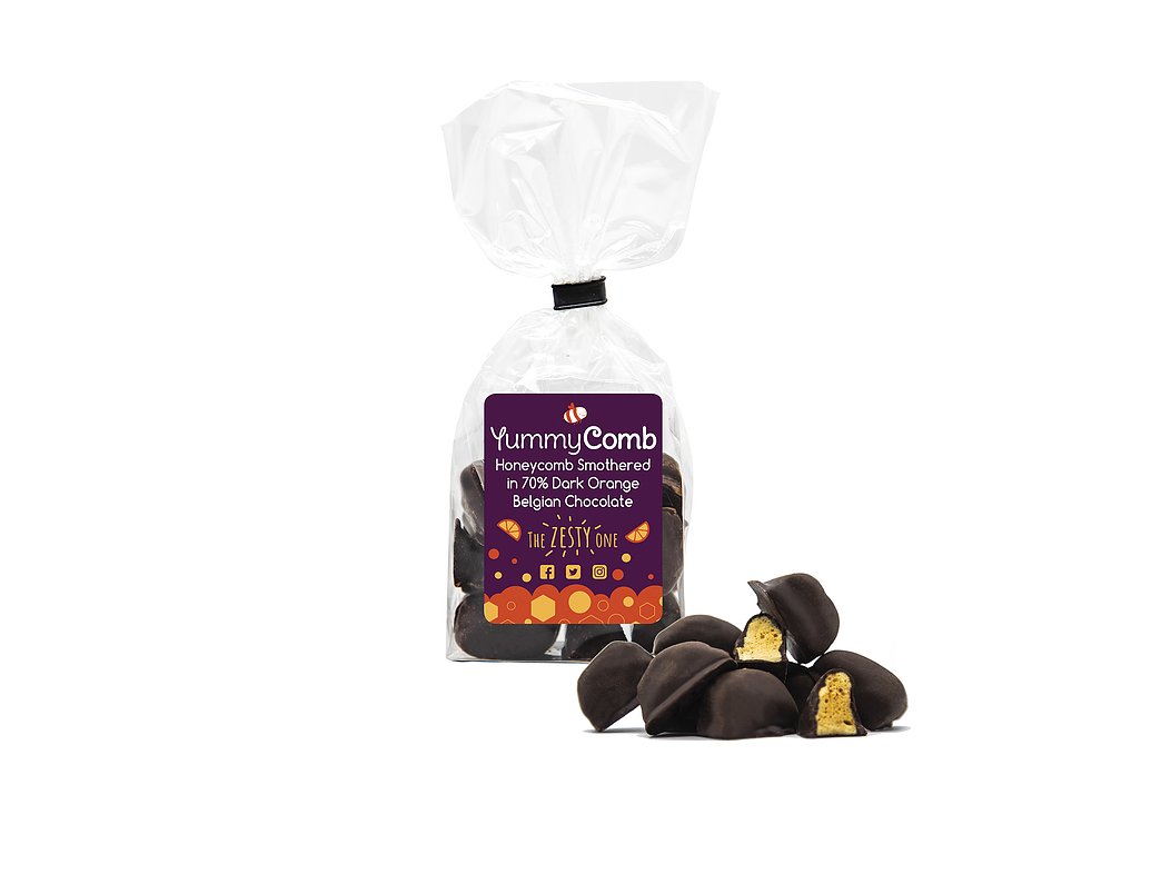 YummyComb 70% Dark Orange Chocolate Grab bag (80g x 12)