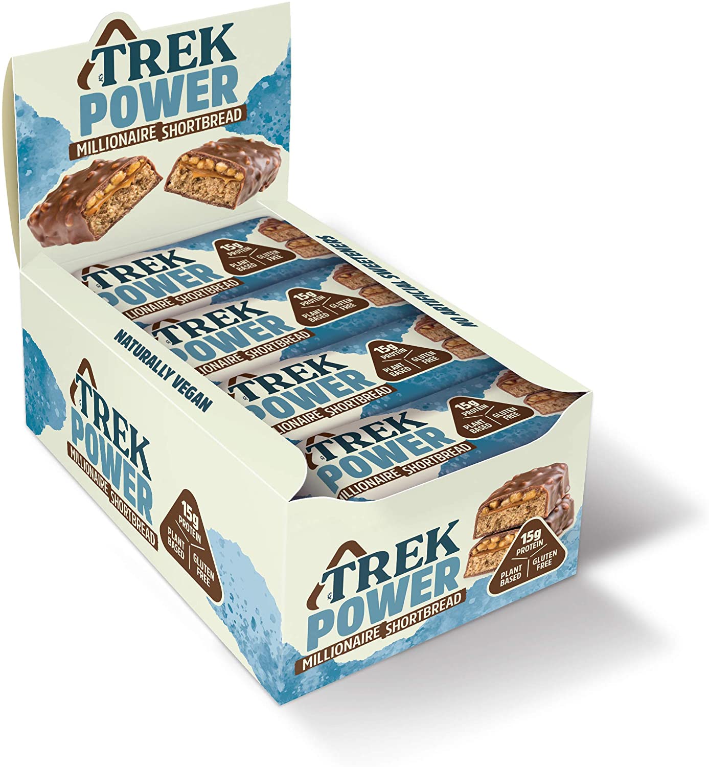 Trek Power Millionaire Shortbread 55g (Pack of 16)