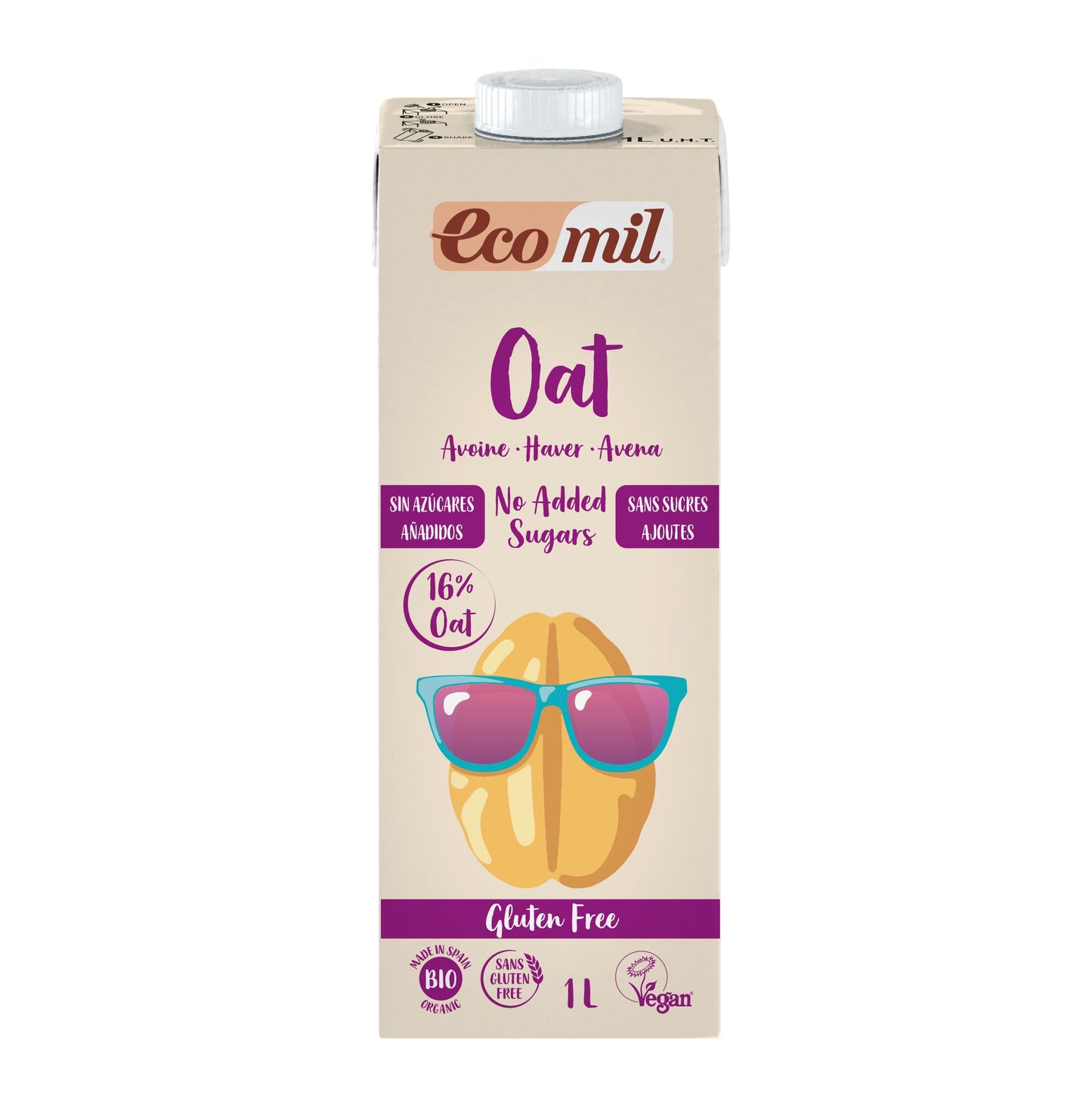 Ecomil Spelt Drink - No Added Sugar 1Ltr (Pack of 6)