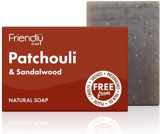 Friendly Soap,Patchouli & Sandalwood Soap 95g (Pack of 6)