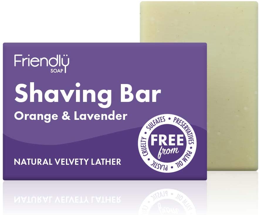 Friendly Soap,Orange & Lavender Shaving Bar 95g (Pack of 6)