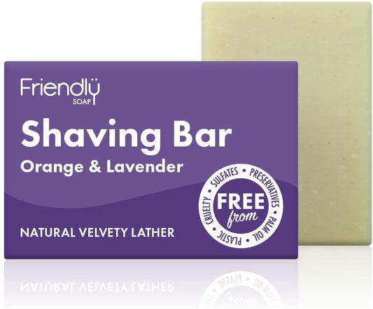 Friendly Soap,Orange & Lavender Shaving Bar 95g (Pack of 6)