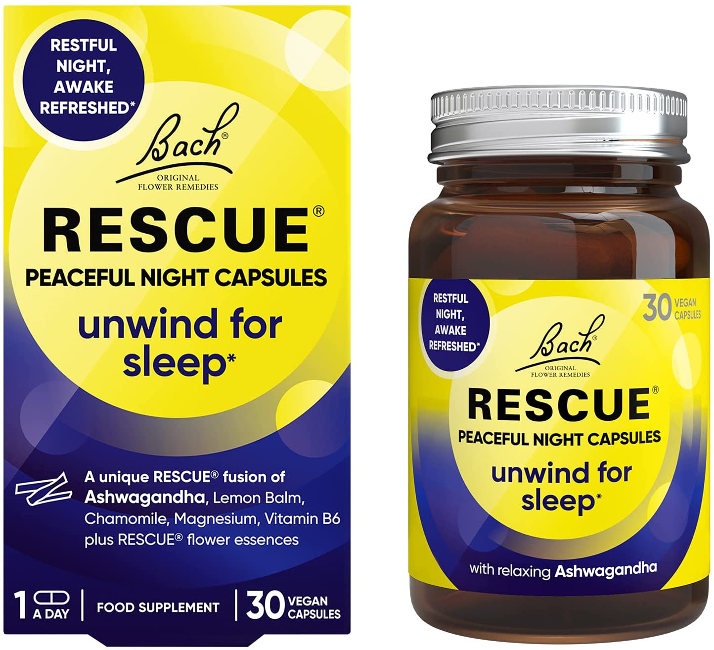 Bach Remedy  Rescue Peaceful Night Capsules 30s