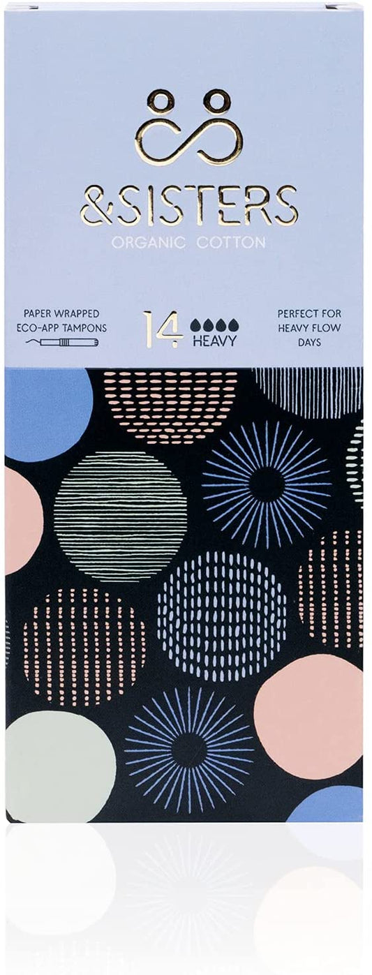 &Sisters Heavy Eco-Applicator Tampons 14s