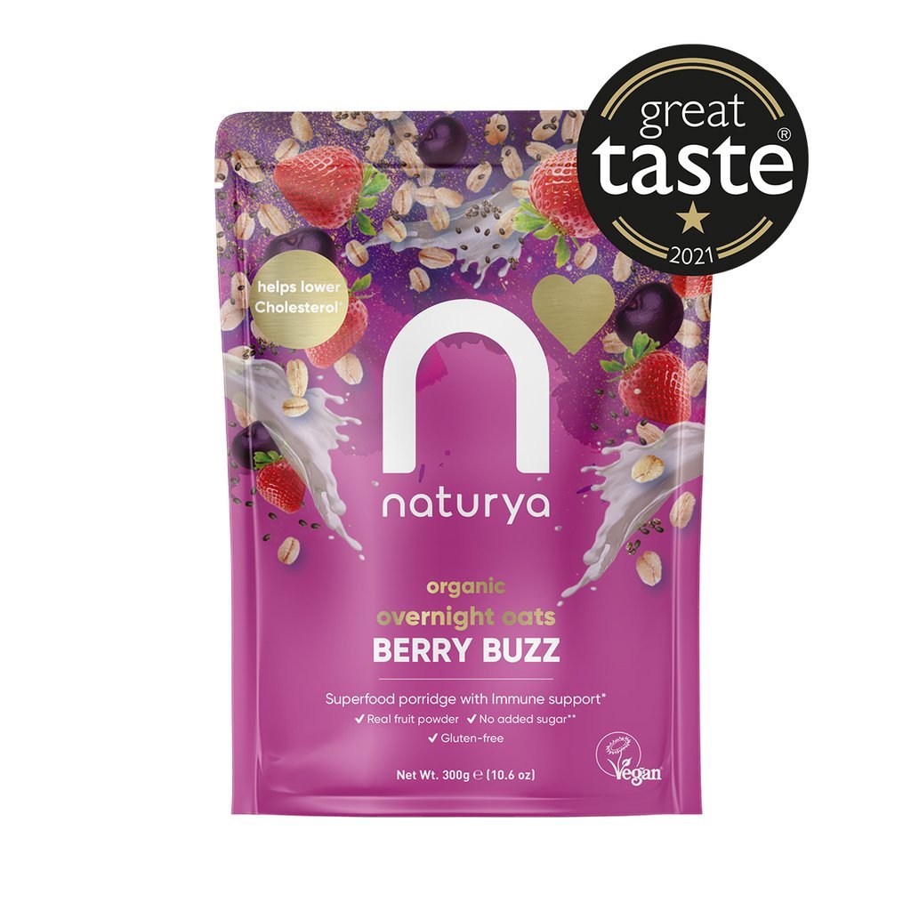Naturya Organic Overnight Oats Berry Buzz 300g
