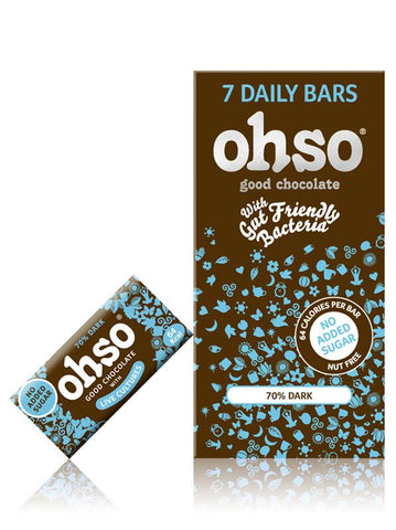 ohso No Added Sugar 70% Dark Bar 85g (Pack of 20)