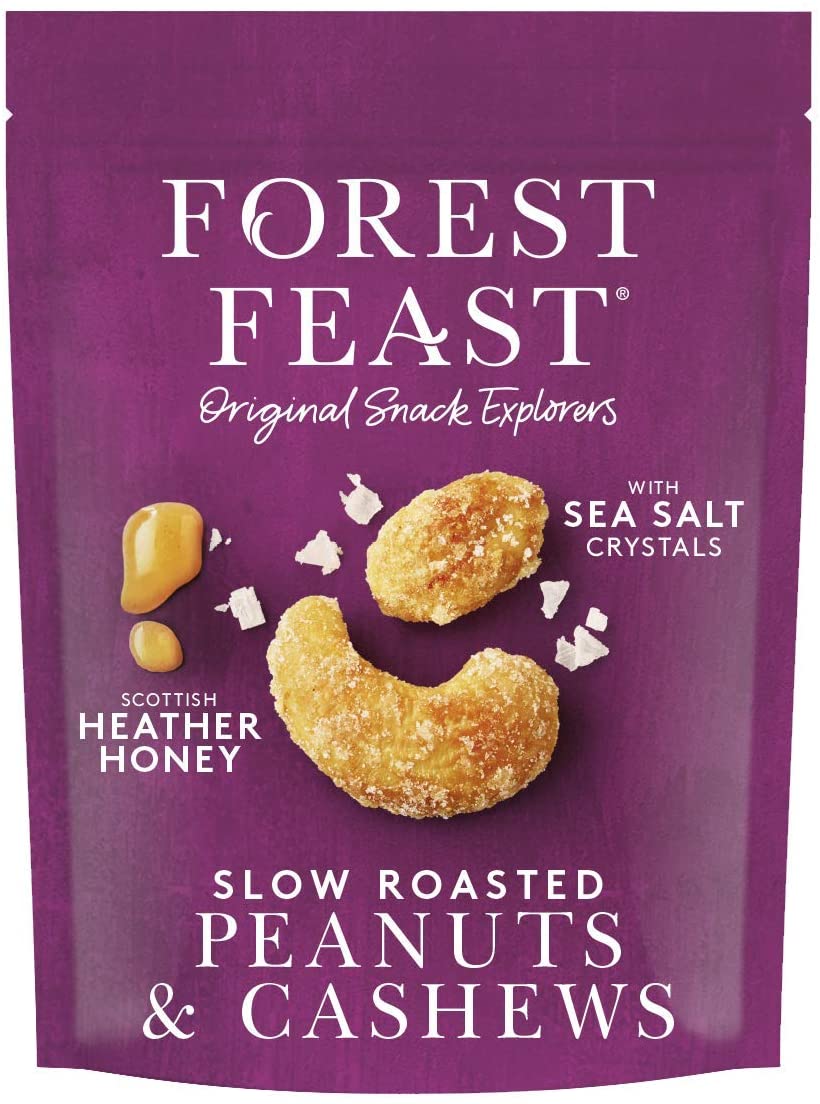 Forest Feast Scottish Heather Honey Roasted Cashew & Peanut 120g (Pack of 8)