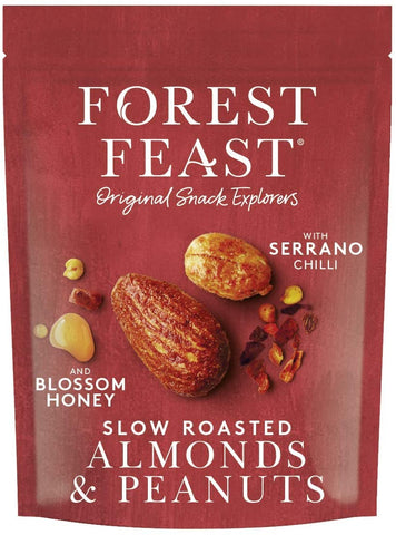 Forest Feast  Serrano Chilli Honey Peanuts & Almonds 120g (Pack of 8)