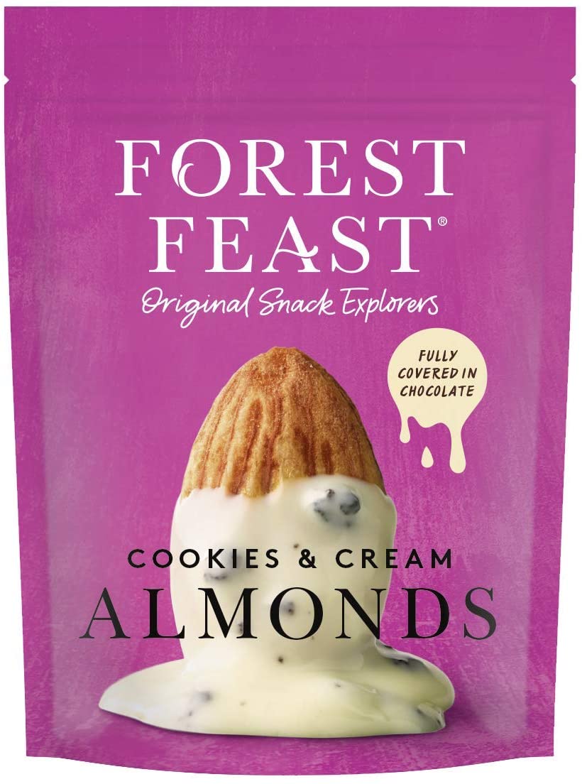 Forest Feast Cookies & Cream Almonds 120g (Pack of 8)