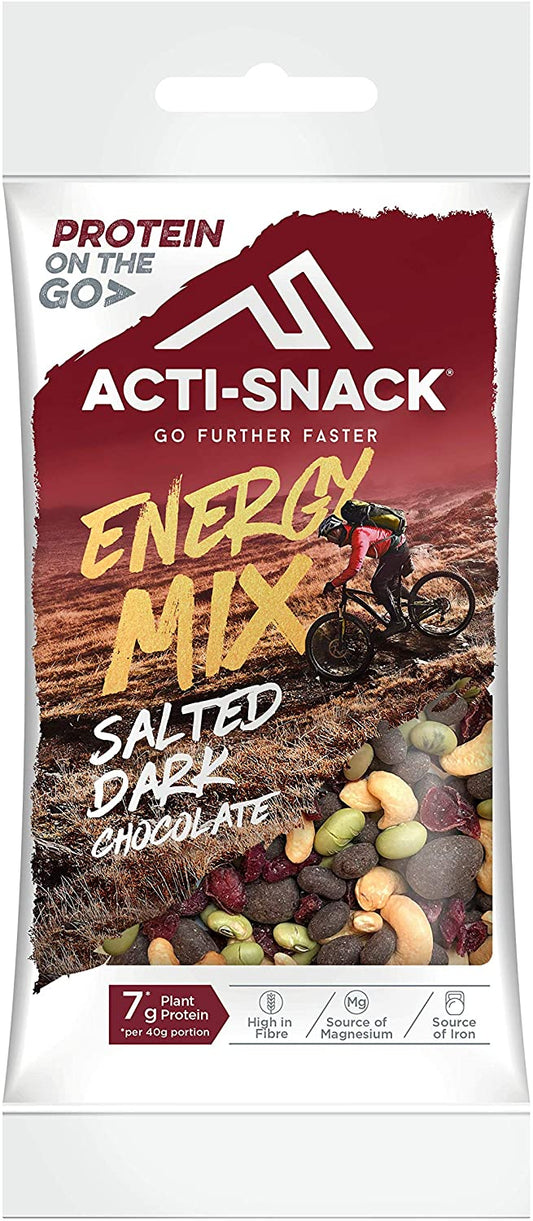 Act snack Salted Dark Chocolate Energy Mix 40g (Pack of 12)
