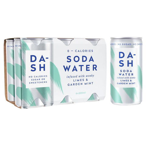 dash Soda Water with Wonky Limes & Garden Mint (6x200ml)