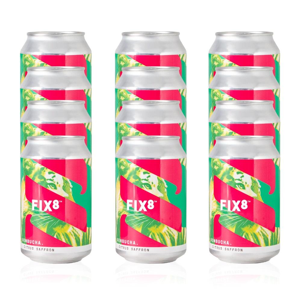 Fix8 Citrus Saffron Kombucha 330ml (Pack of 12)