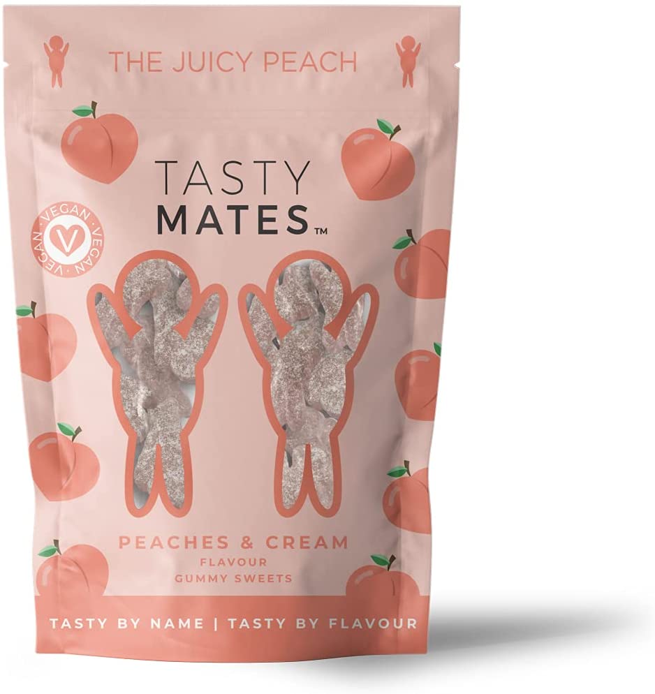 Tastymates The Juicy Peach Gourmet Gummy Sweets 138g (Pack of 12)