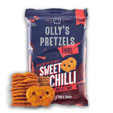 Ollys Pretzels Pretzel Thins Sweet Chilli 140g (Pack of 7)