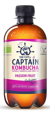 Captain Kombucha Kombucha Zero - Passionfruit 400ml (Pack of 12)