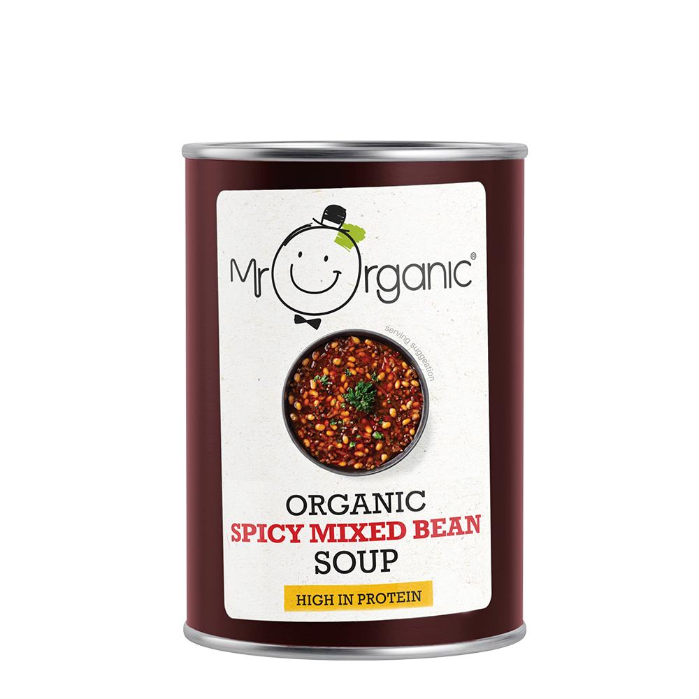 Mr Organic Organic Spicy Mixed Beans Soup 400g (Pack of 12)