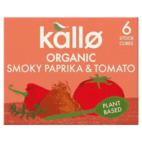 Kallo Organic Smoky Paprika & Tomato Stock Cubes 66G