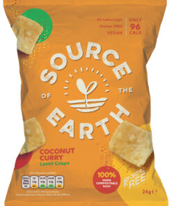 Source Of The Earth Coconut Curry Lentil Crisps 24G (Pack of 24)